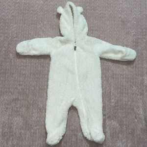 Carters White Fleece Hooded Coat for Baby